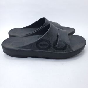 Oofos Ooahh Men's Size 11 Women's 13 Recovery Slip On Slide Sandals Black